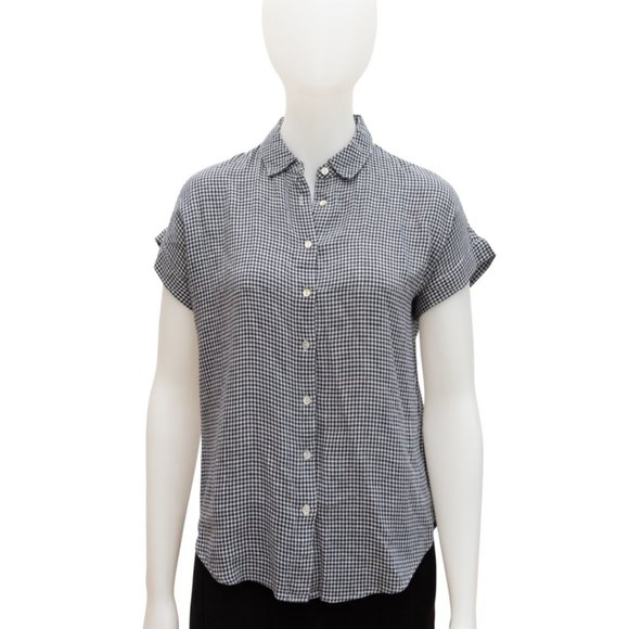 Sportsgirl Tops - Sportsgirl Blue and White Gingham Shirt 6